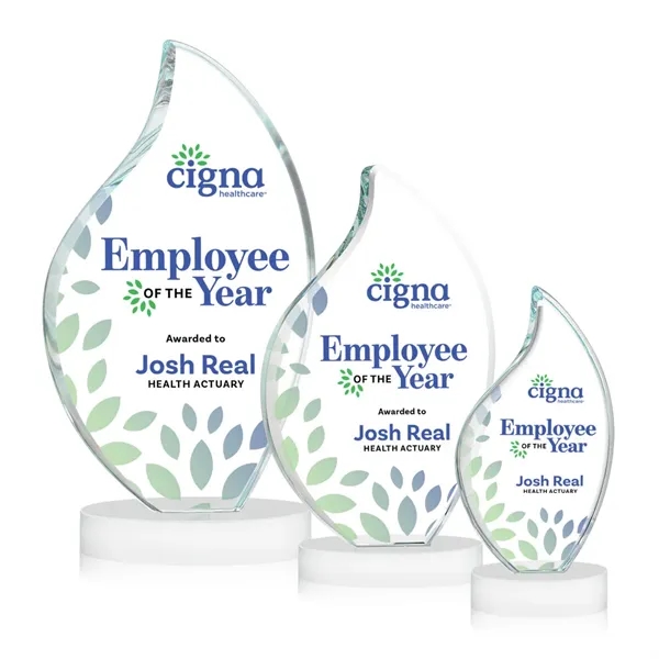 This classic award features a 3/4" thick Starfire Crystal VividPrint™ Flame... from ASI 84592 St Regis Group / St Regis