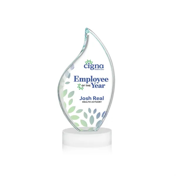 This classic award features a 3/4" thick Starfire Crystal VividPrint™ Flame... from ASI 84592 St Regis Group / St Regis