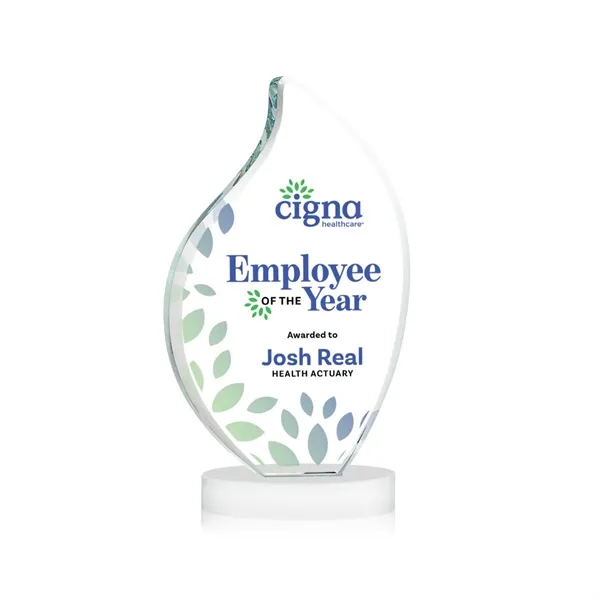 This classic award features a 3/4" thick Starfire Crystal VividPrint™ Flame... from ASI 84592 St Regis Group / St Regis