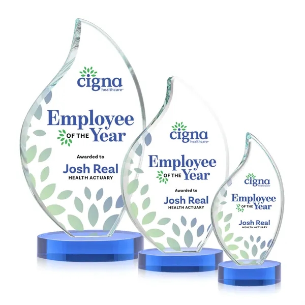 This classic award features a 3/4" thick Starfire Crystal VividPrint™ Flame... from ASI 84592 St Regis Group / St Regis