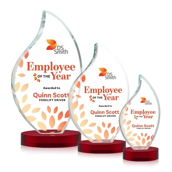 This classic award features a 3/4" thick Starfire Crystal VividPrint™ Flame... from ASI 84592 St Regis Group / St Regis