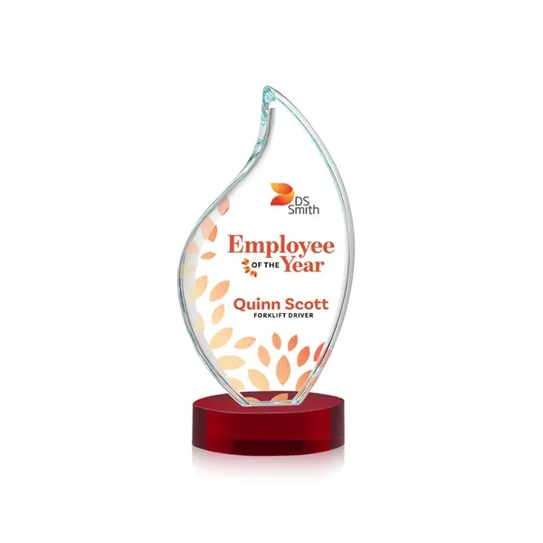 This classic award features a 3/4" thick Starfire Crystal VividPrint™ Flame... from ASI 84592 St Regis Group / St Regis