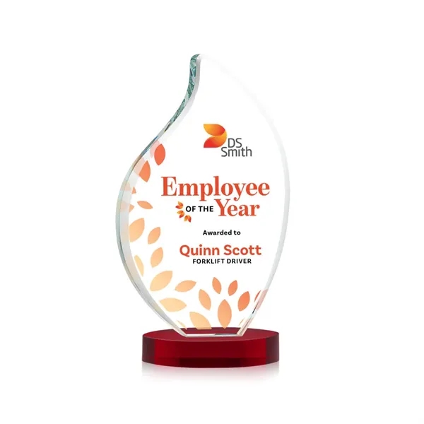 This classic award features a 3/4" thick Starfire Crystal VividPrint™ Flame... from ASI 84592 St Regis Group / St Regis