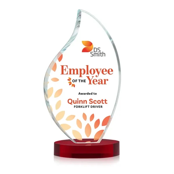 This classic award features a 3/4" thick Starfire Crystal VividPrint™ Flame... from ASI 84592 St Regis Group / St Regis