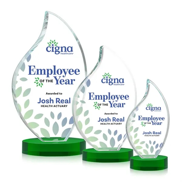 This classic award features a 3/4" thick Starfire Crystal VividPrint™ Flame... from ASI 84592 St Regis Group / St Regis