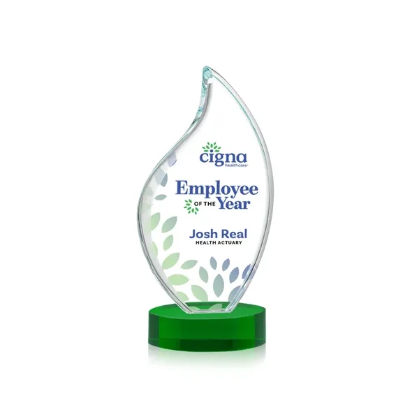 This classic award features a 3/4" thick Starfire Crystal VividPrint™ Flame... from ASI 84592 St Regis Group / St Regis