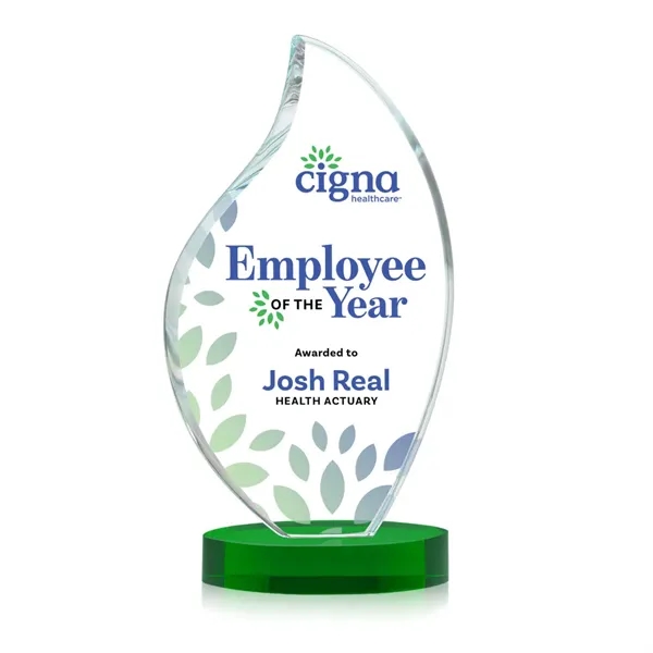 This classic award features a 3/4" thick Starfire Crystal VividPrint™ Flame... from ASI 84592 St Regis Group / St Regis