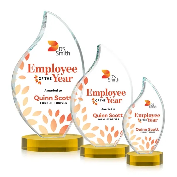 This classic award features a 3/4" thick Starfire Crystal VividPrint™ Flame... from ASI 84592 St Regis Group / St Regis