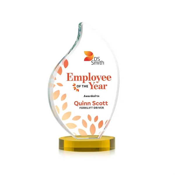 This classic award features a 3/4" thick Starfire Crystal VividPrint™ Flame... from ASI 84592 St Regis Group / St Regis