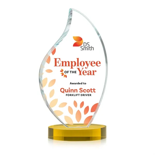 This classic award features a 3/4" thick Starfire Crystal VividPrint™ Flame... from ASI 84592 St Regis Group / St Regis