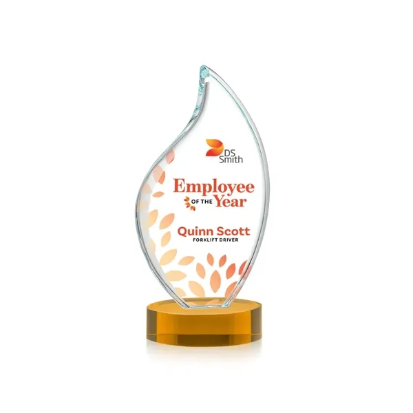 This classic award features a 3/4" thick Starfire Crystal VividPrint™ Flame... from ASI 84592 St Regis Group / St Regis