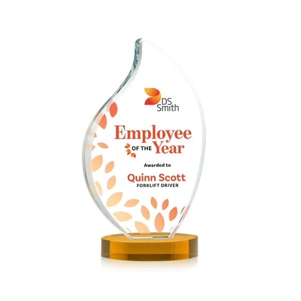 This classic award features a 3/4" thick Starfire Crystal VividPrint™ Flame... from ASI 84592 St Regis Group / St Regis