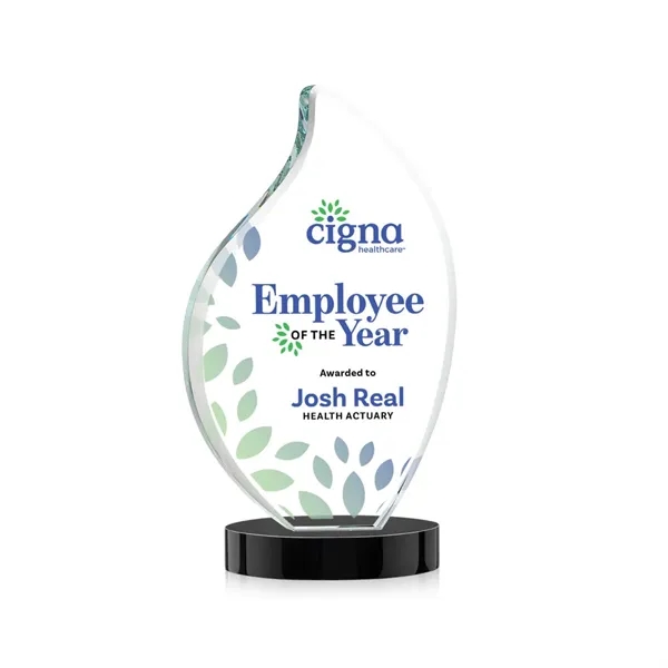 This classic award features a 3/4" thick Starfire Crystal VividPrint™ Flame... from ASI 84592 St Regis Group / St Regis