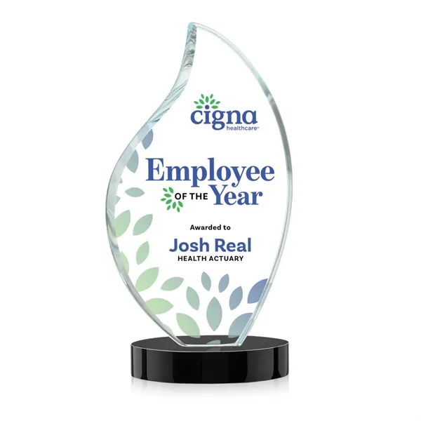 This classic award features a 3/4" thick Starfire Crystal VividPrint™ Flame... from ASI 84592 St Regis Group / St Regis