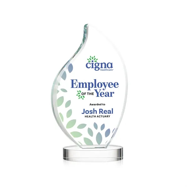 This classic award features a 3/4" thick Starfire Crystal VividPrint™ Flame... from ASI 84592 St Regis Group / St Regis