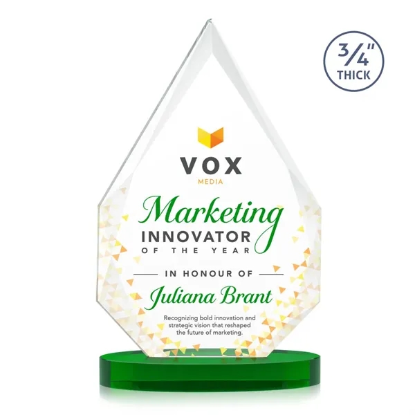 The classic Hawthorne 3/4" thick Starfire Crystal Award is the pinnacle... from ASI 84592 St Regis Group / St Regis