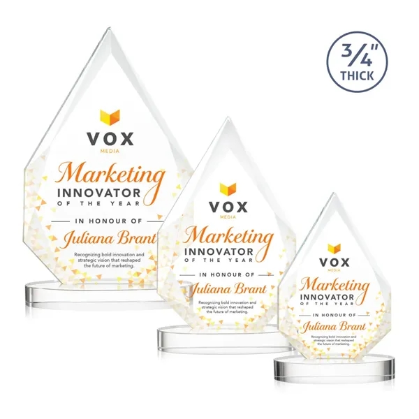 The classic Hawthorne 3/4" thick Starfire Crystal Award is the pinnacle... from ASI 84592 St Regis Group / St Regis