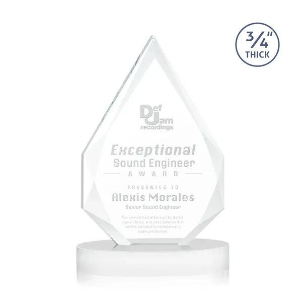 The classic Hawthorne 3/4" thick Starfire Crystal Award on Alberton Base... from ASI 84592 St Regis Group / St Regis