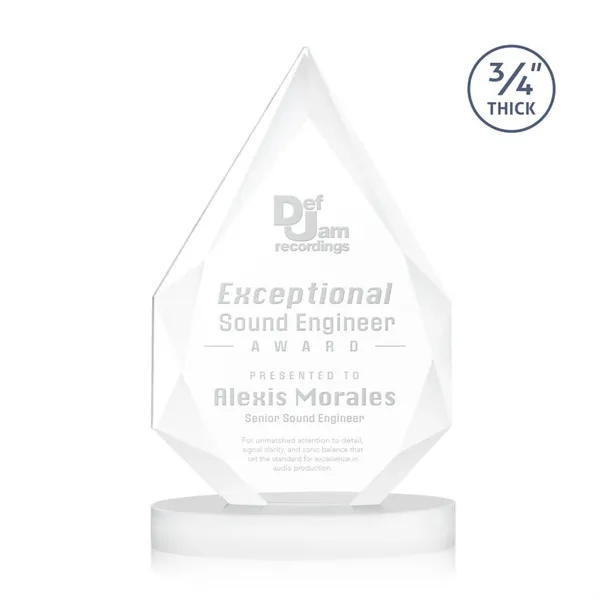 The classic Hawthorne 3/4" thick Starfire Crystal Award on Alberton Base... from ASI 84592 St Regis Group / St Regis