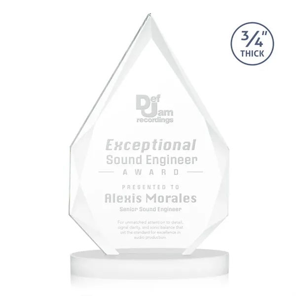 The classic Hawthorne 3/4" thick Starfire Crystal Award on Alberton Base... from ASI 84592 St Regis Group / St Regis