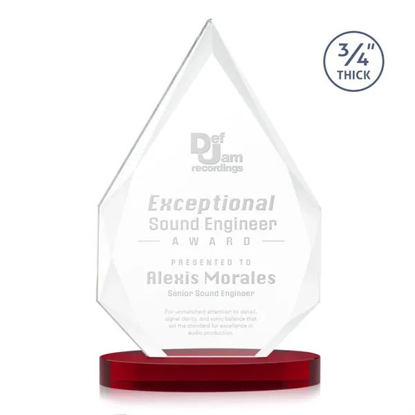 The classic Hawthorne 3/4" thick Starfire Crystal Award on Alberton Base... from ASI 84592 St Regis Group / St Regis