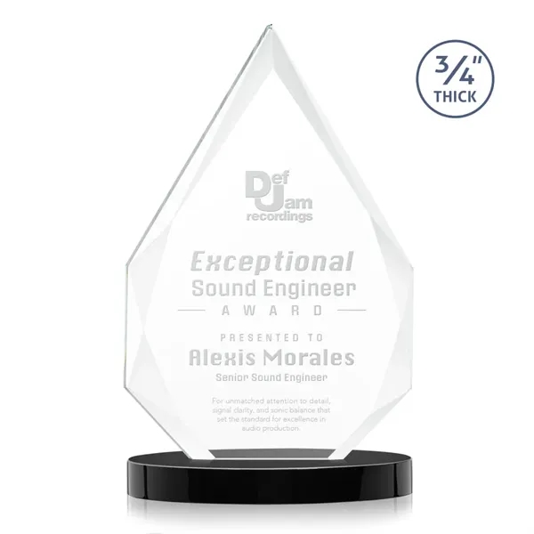 The classic Hawthorne 3/4" thick Starfire Crystal Award on Alberton Base... from ASI 84592 St Regis Group / St Regis