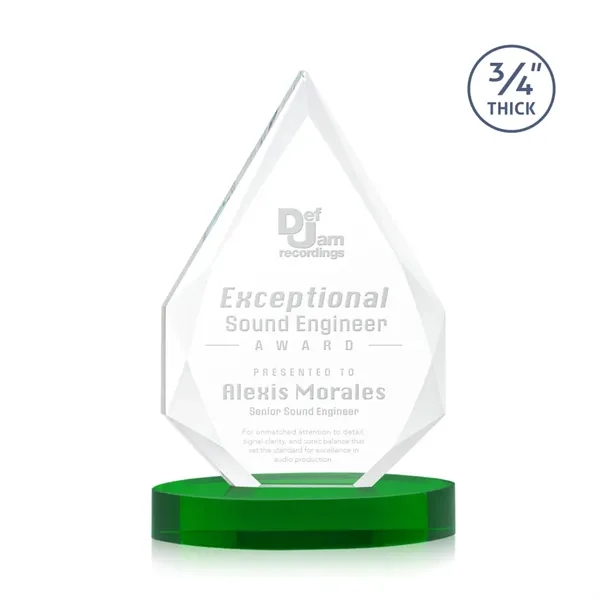 The classic Hawthorne 3/4" thick Starfire Crystal Award on Alberton Base... from ASI 84592 St Regis Group / St Regis