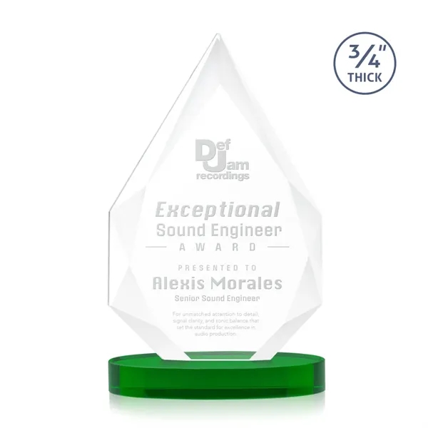 The classic Hawthorne 3/4" thick Starfire Crystal Award on Alberton Base... from ASI 84592 St Regis Group / St Regis