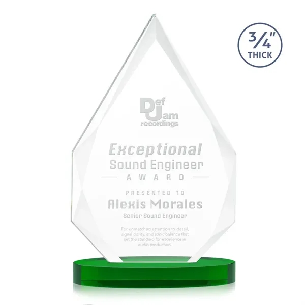 The classic Hawthorne 3/4" thick Starfire Crystal Award on Alberton Base... from ASI 84592 St Regis Group / St Regis