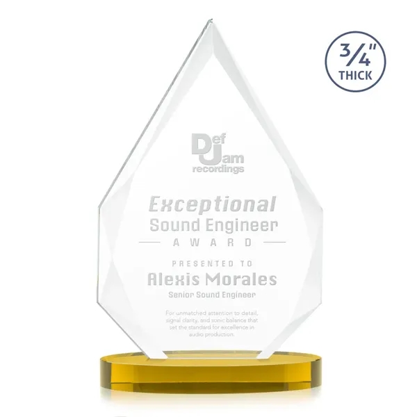 The classic Hawthorne 3/4" thick Starfire Crystal Award on Alberton Base... from ASI 84592 St Regis Group / St Regis