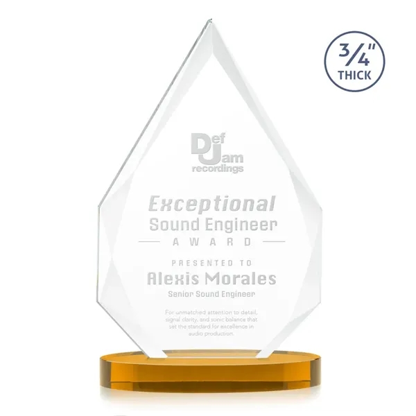 The classic Hawthorne 3/4" thick Starfire Crystal Award on Alberton Base... from ASI 84592 St Regis Group / St Regis