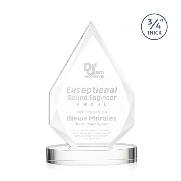 The classic Hawthorne 3/4" thick Starfire Crystal Award on Alberton Base... from ASI 84592 St Regis Group / St Regis