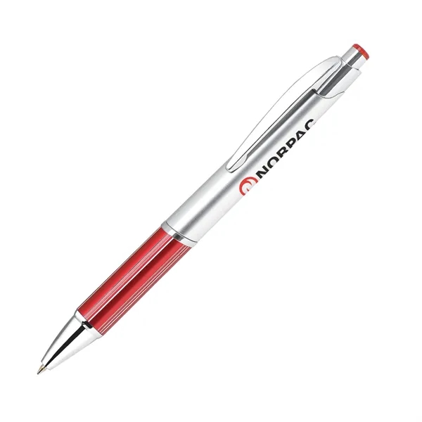 Click action ballpoint pen with brushed silver barrel.... from ASI 68190 Lungsal / Lungsal