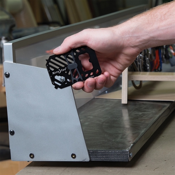 Stainless steel multi-tool that acts as a wallet as well as... from ASI 46170 Compass Industries Inc