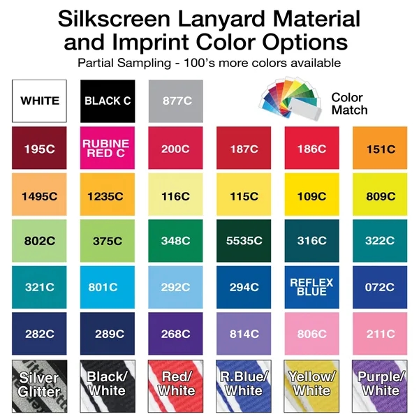 Unique custom silkscreen lanyard made with two different material colors. Free... from ASI 79898 Promovision / PROMOVISION