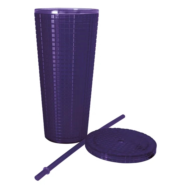 Square-Pattern Double-Wall Tumbler - 23 oz.... from ASI 40480 Koozie Group