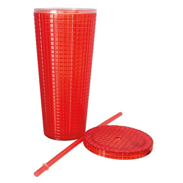 Square-Pattern Double-Wall Tumbler - 23 oz.... from ASI 40480 Koozie Group