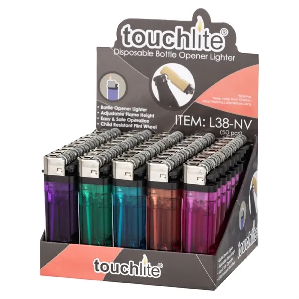 Standard flame lighter with bottle opener plus 1 color silkscreen imprint... from ASI 37218 Athena Promo (tm)