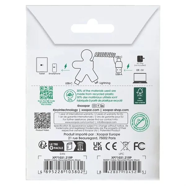 Charging cable with 3 USB ports and a Lightning-compatible port... from ASI 62124 iClick, Inc. / iClick®