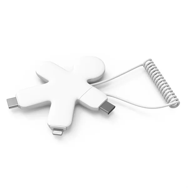 Charging cable with 3 USB ports and a Lightning-compatible port... from ASI 62124 iClick, Inc. / iClick®