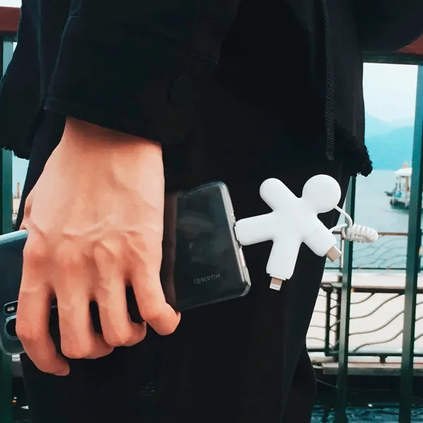 Charging cable with 3 USB ports and a Lightning-compatible port... from ASI 62124 iClick, Inc. / iClick®