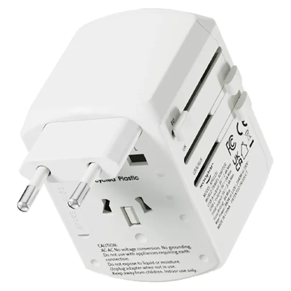 Wall plug adapter with 4 USB ports and an adjustable plug... from ASI 62124 iClick, Inc. / iClick®