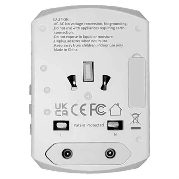 Wall plug adapter with 4 USB ports and an adjustable plug... from ASI 62124 iClick, Inc. / iClick®