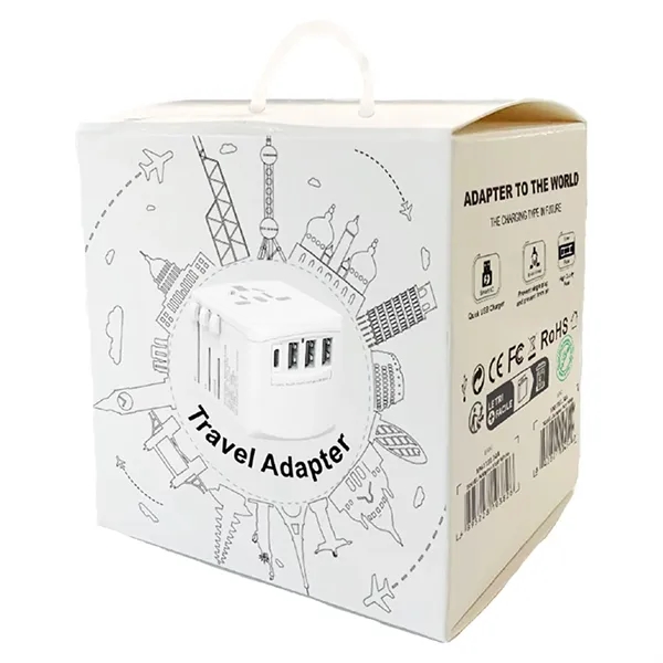 Wall plug adapter with 4 USB ports and an adjustable plug... from ASI 62124 iClick, Inc. / iClick®