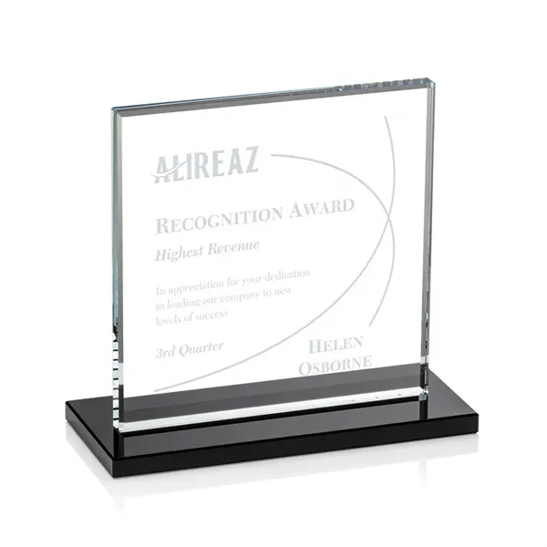 Bold Sahara Award features a 0.5” thick Starfire crystal mounted on... from ASI 84592 St Regis Group / St Regis