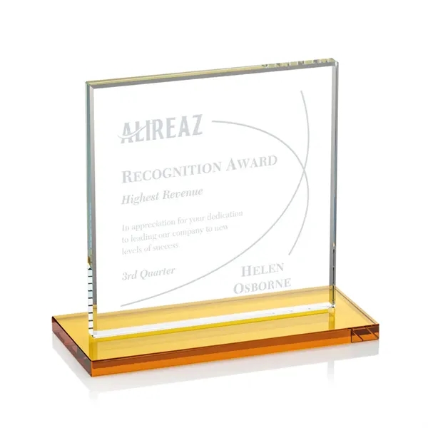 Bold Sahara Award features a 0.5” thick Starfire crystal mounted on... from ASI 84592 St Regis Group / St Regis