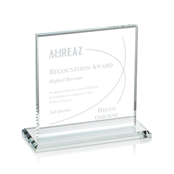 Square starfire color 1/2-inch thick award with a base.... from ASI 84592 St Regis Group / St Regis