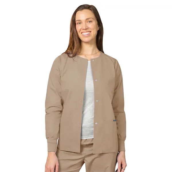 Adar Universal Women's Round Neck Warm-Up Jacket... from ASI 86018 Scrub Authority / Uniform Stores