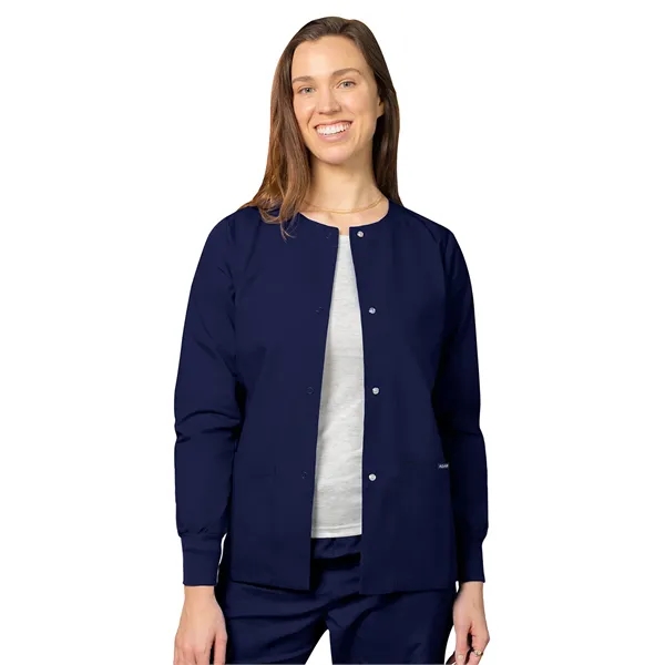 Adar Universal Women's Round Neck Warm-Up Jacket... from ASI 86018 Scrub Authority / Uniform Stores