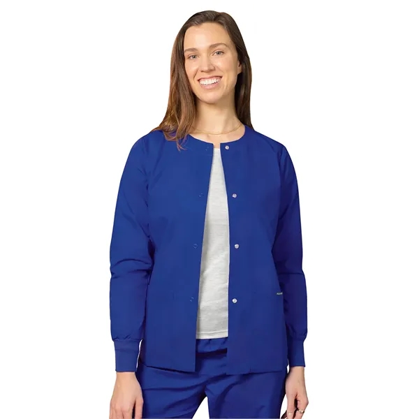Adar Universal Women's Round Neck Warm-Up Jacket... from ASI 86018 Scrub Authority / Uniform Stores